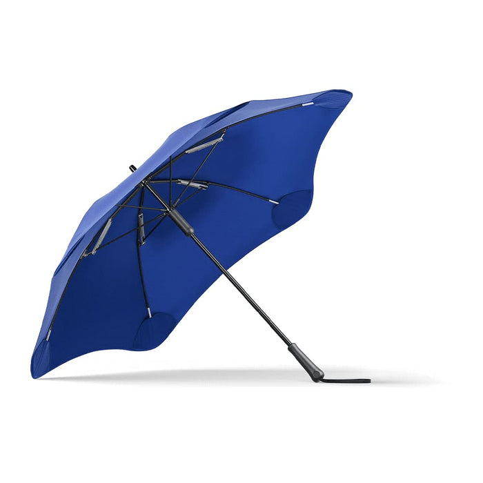 BLUNT Classic Umbrella - A blue BLUNT Classic Umbrella featuring a unique, aerodynamic shape and a sturdy black handle.