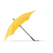BLUNT Classic Umbrella - A yellow umbrella with a sleek design, featuring a black handle and a branding logo.