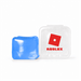 Jelly Cube Sensory Toy - A blue jelly cube sensory toy inside a clear container with a red logo on the lid.
