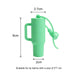Lip Balm Holder Keychain - A mint green lip balm holder keychain with a handle and a secure closure, measuring 8 cm in height and 2.7 cm in width.