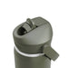 CamelBak - Thrive Flip Straw VSS 0.6L - A drink bottle with a flip straw top, featuring an olive green body and a silver rim. It has a logo on the side.