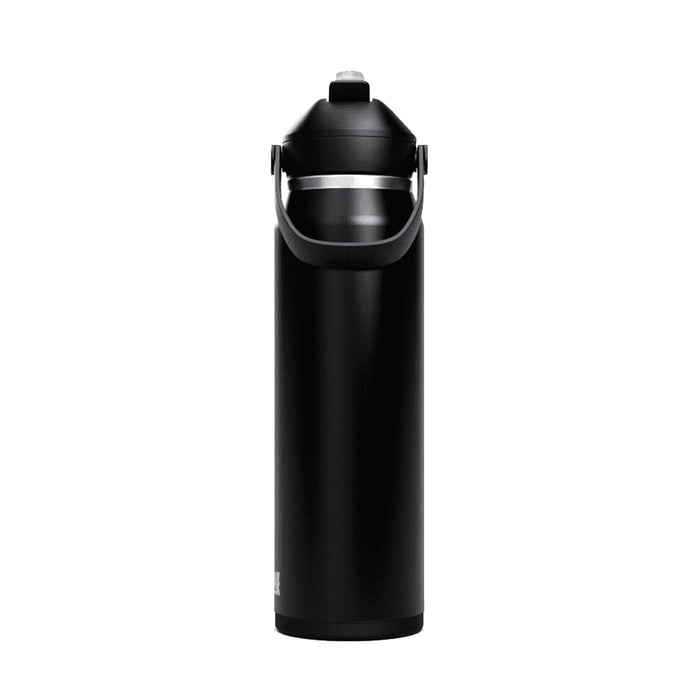 CamelBak - Thrive Flip Straw VSS 1.0L - A drink bottle in sleek black with a flip straw lid and a carrying handle. It features a logo on the body.