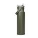 CamelBak - Thrive Flip Straw VSS 1.0L - A drink bottle in olive green with a flip straw lid and a handle, featuring a logo on the side.