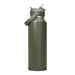 CamelBak - Thrive Flip Straw VSS 1.2L - A drink bottle in olive green with a removable flip straw lid and a side handle, featuring a logo.