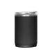CamelBak - Thrive Mug VSS 0.5L - A drink bottle featuring a black stainless steel body and a clear lid, with a silver rim detail.