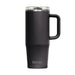 CamelBak - Thrive Mug VSS 1.0L - A drink bottle in matte black with a handle and a clear, transparent lid, featuring a logo.