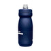 CamelBak Podium Bike Bottle 0.6L - Retail Colours - A drink bottle in navy blue with a textured design and a removable spout. It features a logo on the side.