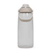 CamelBak - Thrive Chug 1.0L - A drink bottle in a clear design with a light grey lid and handle, featuring branding on the bottle.