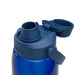 CamelBak - Thrive Chug 1.0L - A drink bottle in a deep blue colour, featuring a screw top with a spout and a safety lid. It has a logo on the side.