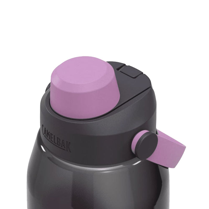 CamelBak - Thrive Chug 1.5L - A drink bottle in grey with a purple lid and spout, featuring a logo on the side.