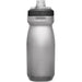 CamelBak - Podium 0.6L - Plain Colours - A drink bottle in a plain silver colour with a black cap and a logo on the side.