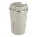 Carry Cup Newport Double Wall Vacuum Tumbler - 350ml - A drink bottle with a double wall, vacuum insulated design, featuring a cream colour and a lid, includes a logo.
