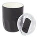 Carry Cup Olla Vacuum Coffee Cup w/ Ceramic Liner - 300ml - A drink bottle featuring a matte black exterior and a ceramic liner, accompanied by a clear lid.