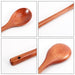 Long Handle Wooden Spoon - A long handle wooden spoon in natural wood colour with a smooth finish, showcasing different angles and details.