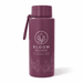 The Sofia 1L Bottle - A drink bottle in a deep purple shade featuring a floral design and a logo.