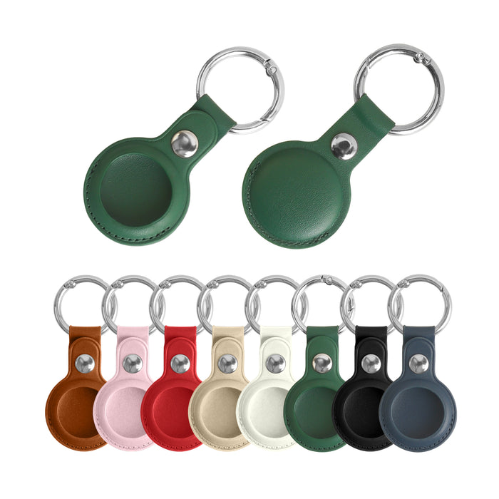 PU Leather AirTag Holder with Keyring - Custom Promotional Product