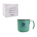 350ML Camping Stainless Steel Insulated Mug - A drink bottle featuring a mint green finish and a handle, accompanied by a box for a 350ml insulated mug.