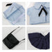 Plush Doll Uniform Set (15–17cm Doll) - A plush doll uniform set featuring a light blue shirt, a black handbag, and a dark blue skirt. Contains various pieces.
