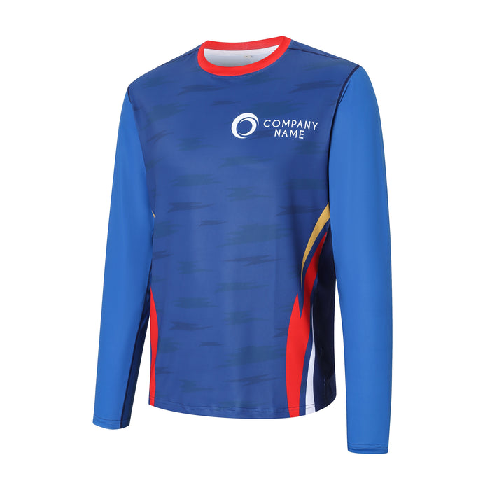 Men's Polyester Spandex Sublimated Sun Protection Long-sleeved T-shirt - Custom Promotional Product