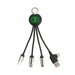 Round Shaped Light Up Multi Charging Cable - Custom Promotional Product