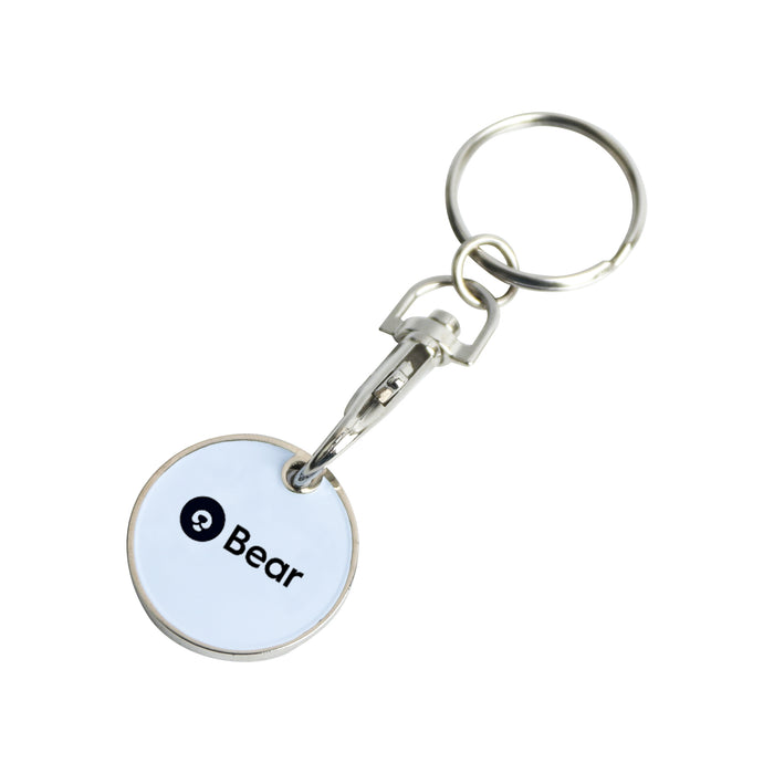 Printed Trolley Coin Keyring - Custom Promotional Product