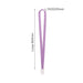 Retractable Lanyard - A purple retractable lanyard with a loop measuring 840mm and a white attachment at the end.