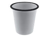 Falcon Enamel 300ml 9cm Tumbler - A drink bottle featuring a white enamel body with a black rim. It has a simple, sleek design.