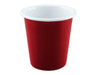 Falcon Enamel 300ml 8cm Tumbler - A red enamel tumbler with a white inner lining, 300ml capacity and 8cm height, featuring a logo.