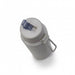 The Sofia 1L Bottle - A drink bottle in light grey with a blue spout and a handle, featuring a logo on the side.