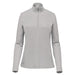 Women's Sonora 1/4 Zip Pullover - A grey women's pullover featuring a 1/4 zip and long sleeves, with a small logo on the lower side.