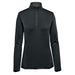 Women's Zermatt 1/4 Zip Pullover - A Women's Zermatt 1/4 Zip Pullover in black with a high neck and long sleeves, featuring a zipper at the collar.