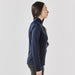 Women's Monterey 1/4 Zip Pullover - A navy women's pullover with a 1/4 zip, featuring a sleek, fitted design and long sleeves. It has a logo.