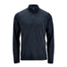 Men's Mesa 1/4 Zip Pullover - A dark navy men's pullover featuring a 1/4 zip neck and long sleeves, with a logo on the chest.