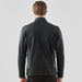 Men's Appaloosa Knit Jacket - A men's black knit jacket with a high collar, shown from the back, featuring a logo.
