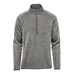 Men's Yosemite 1/2 Zip Fleece Jacket - A grey men's fleece jacket featuring a half-zip collar and long sleeves, with contrasting fabric at the neck.