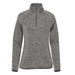 Women's Yosemite 1/2 Zip Fleece Jacket - A women's half-zip fleece jacket in a textured grey fabric. Features long sleeves and a zip collar. Includes a logo.