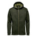 Men's Antares Performance Hoody - A green Men's Antares Performance Hoody featuring a full zip and hood, with a soft inner lining and zippered pockets.