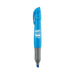 Brite Liner Grip Xl Pen - A blue highlighter pen with a grey grip, featuring a logo.