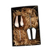 Bula Vinaka Stainless Steel Wine Glass Gift Set - A stainless steel wine glass gift set in black and white, displayed in a black box with straw filling.