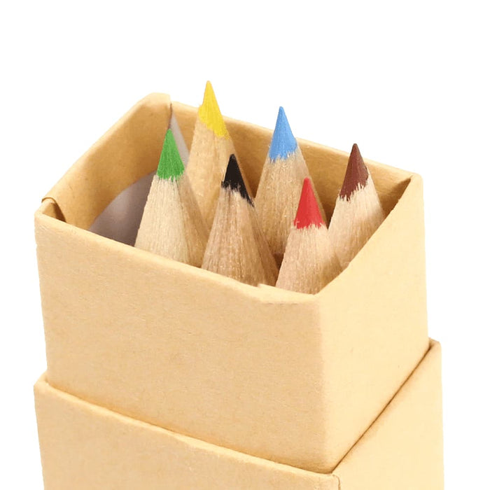Stationary Essentials Pack - A box of coloured pencils featuring red, blue, green, yellow, and brown shades, presented in a plain cardboard packaging.