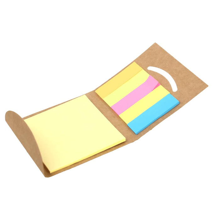 Stationary Essentials Pack - A stationary essentials pack containing yellow sticky notes and coloured index tabs in pink, blue, and yellow.