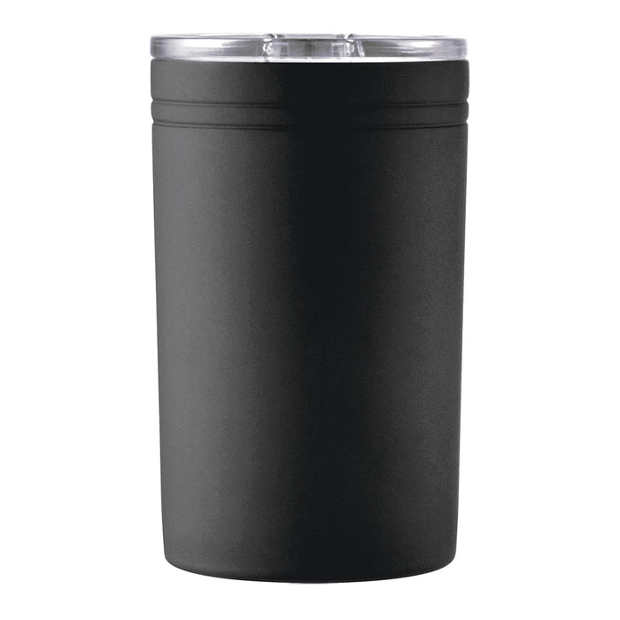 Lifestyle Essentials Pack - A black insulated drink bottle with a clear lid and a sleek design.