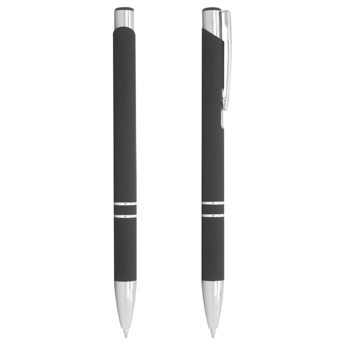 Get Organised Pack - A black pen with a silver clip and details, featuring a smooth grip and sleek design.