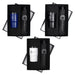 Umbrella & Tumbler Gift Set - A tumbler and an umbrella in black, white, and blue, presented in a black gift box with logos.