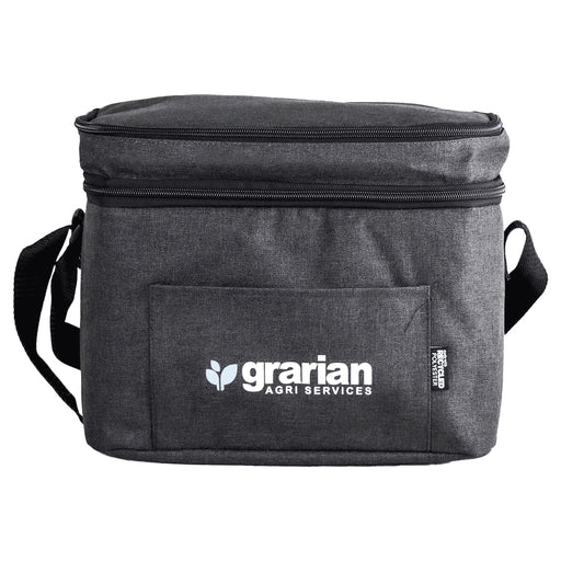 Outdoor Pack - A grey insulated cooler bag with a zip closure and a shoulder strap, featuring a logo on the front.