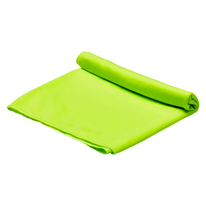 Cooling Towel - A rolled green cooling towel with a soft texture, suitable for leisure and outdoor activities.