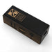 The Entertainer Set - A black box with a textured design and a logo, featuring warning labels and a handle.