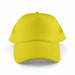 Classic 5 Panel Trucker Mesh Cap - A bright yellow Classic 5 Panel Trucker Mesh Cap with a solid front panel and mesh sides. Features a logo.