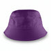 Long Beach Bucket Hat – Medium - A purple bucket hat with a wide brim and metal eyelets for ventilation. It features a simple design and has a logo.