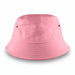 Long Beach Bucket Hat – Medium - A pink bucket hat with a wide brim and ventilation holes. Features a branding logo on the exterior.